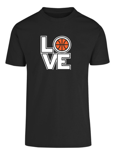 Playera Love Baloncesto - Amor Al Basquetbol - Deportes Love