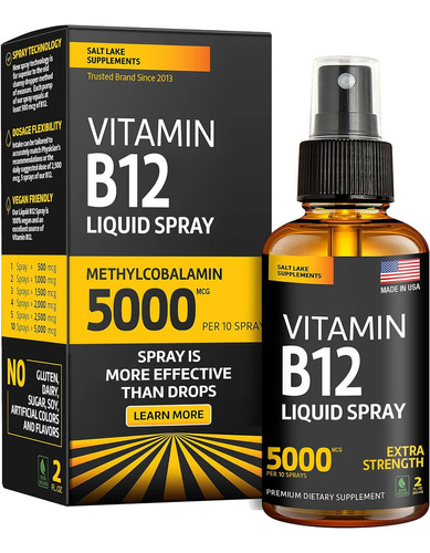 Vitamina B12 Sublingual 5000 Mcg Estado Animo Energia 60 Ml