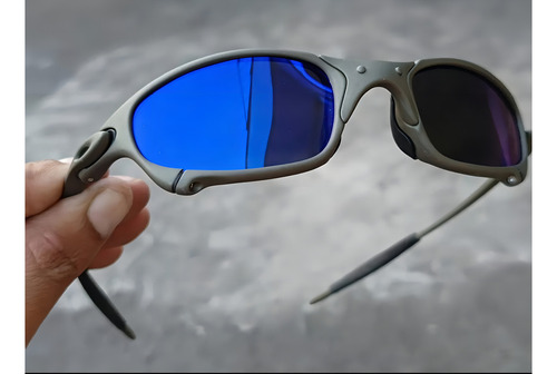 Gafas de metal Juliet de 24 quilates Mandrake Penny Romeo1 Mc Ruby, color grafito, color grafito, lente azul oscuro, diseño de julieta, azul oscuro