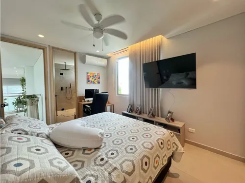Penthouse En Venta Amoblado 3 Alcobas En Edificio Montu Vista Al Mar