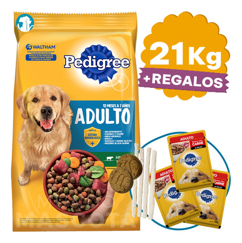 Comida Perro Pedigree Vegetales 21 Kg + Regalo + Envío