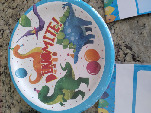 Kit De Cumpleaños Motivo Dinosaurios Para Niños