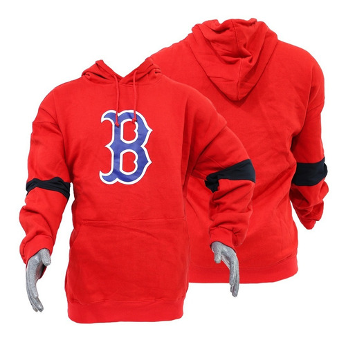 Sudadera Hoodie Beisbol Boston Majestic Rojo Xl Original 