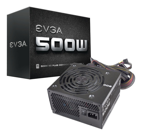 Fuente De Poder Evga Certificada 500watts 80 Plus Color Negro