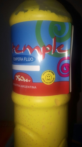 Tempera Temple Pack 12 Comunes Y Fluor De 750cc Cada Una