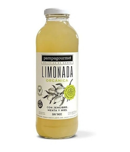 Limonada Orgánica C/ Menta Y Jengibre Pampa Gourmet 500ml Dw