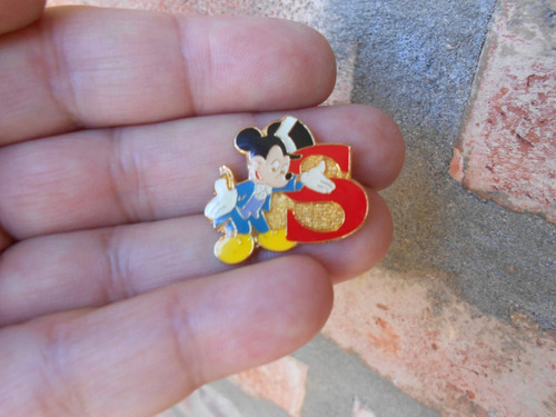 Pin Prendedor Mickey Letra  S  - Original Disney