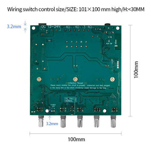 Placa Amplificadora Digital Amp High Power 12v 24v Placa