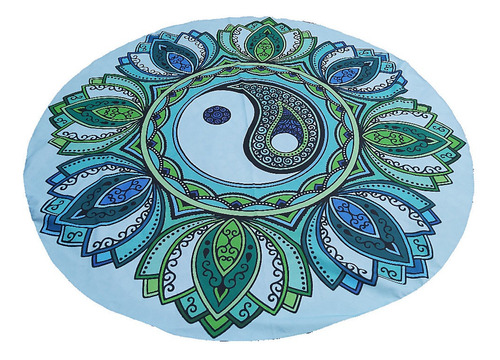 Manta Mantel Redondo Hindu Yoga Lona 140 Cm.