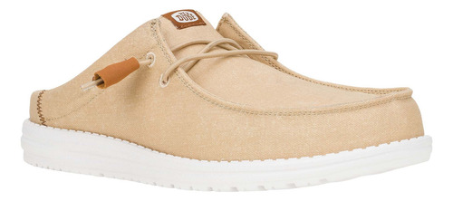 Hey Dude Wally Slip Stretch Canvas Tan/blanco Hombre