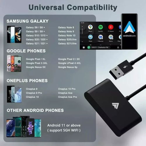 Carplay Auto Wireless Adapter Conversor De Carplay Auto Andr