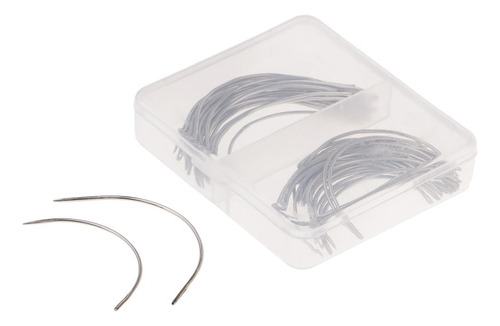 2 X 50 Agujas Curvas Para Tejer / Coser El Cabello Para La
