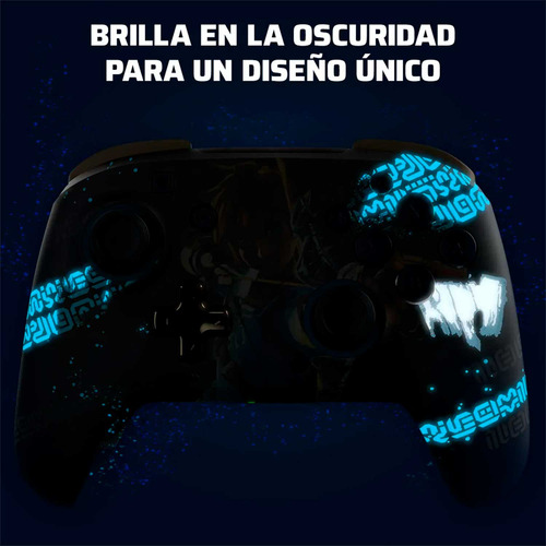 Mando Pdp Wireless Switch Rematch Glow Link (zelda) Azul