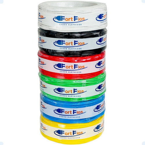 Fio Elétrico 1,5mm Cabo Flexível 1 5mm Rolo 100m Metros 750v