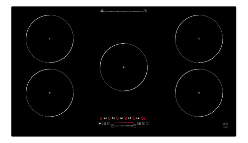 Avera Parrilla Inducción 5q 90 Cm 220v Vidrio Wifi Piv590 Color Negro