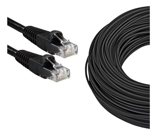 Cabo Para Internet Lan Rj45 Preto Pronto Pra Uso 10m  Novo