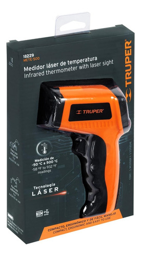Medidor De Temperatura Láser Rojo De -50°c A 500°c Truper