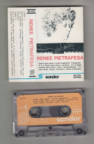 1983 Cassete Renee Pietrafesa Uruguay Sondor 84324 Escaso