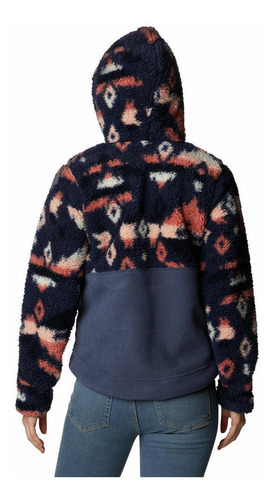 Casaca Columbia Winter Pass Sherpa Hooded Full Zip Azul