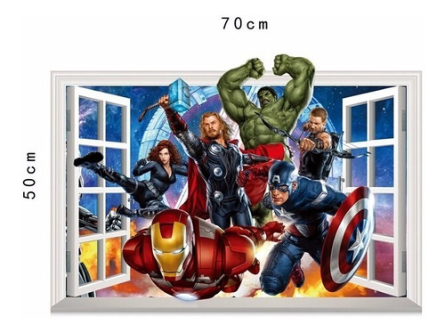 Adhesivo Decorativo Avengers Stickers Pared