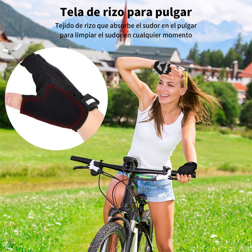 Guantes Ciclismo Bicicleta Con Palma Gel Cortos