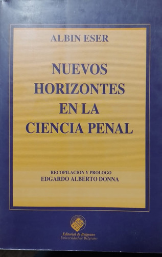 Eser - Nuevos Horizontes En La Ciencia Penal