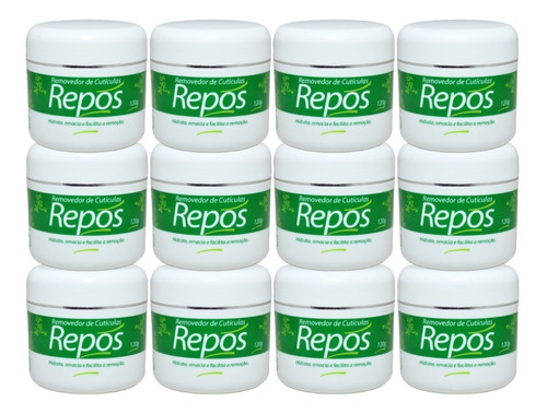 Repos - 12 Cremes Removedor Cutículas Para Mãos E Pès 120gr