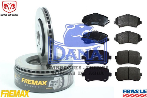 Kit Discos Delanteros + Pastillas Del Y Tras Dodge Journey