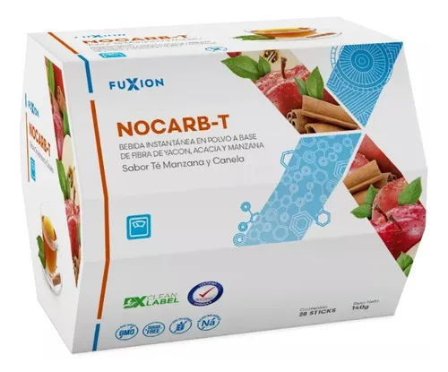 Nocarb-t Fuxion - Regulador/control De Peso Y Glucosa Manzana Y Canela