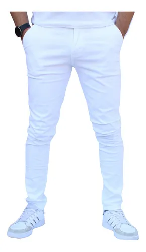 Pantalón Hombre Color Blanco