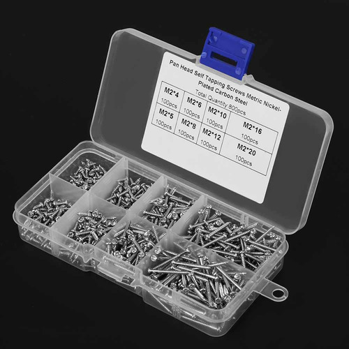 Tornillos Autorroscantes Con Caja, 800 Piezas, Pequeños De M