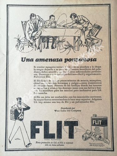 Cartel Retro Insecticida Flitt 1929 /no44