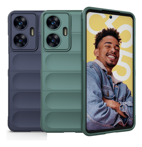 Funda Airbag Anticaída Para Realme C55 C35 Gt3 2 Gt Neo 5 3t Realme 10 Pro + 9 9i Hybrid Shockproof Armor Heavy Duty Cover