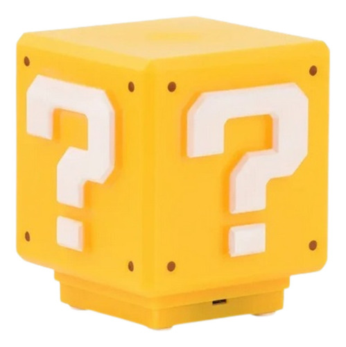 Lampara Cubo Mario Bros Velador Led Interactiva Luz Y Sonido