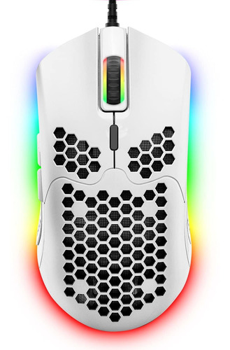 Mouse Ligero Para Juegos Con Cable, 6400 Dpi Ratones Retroil