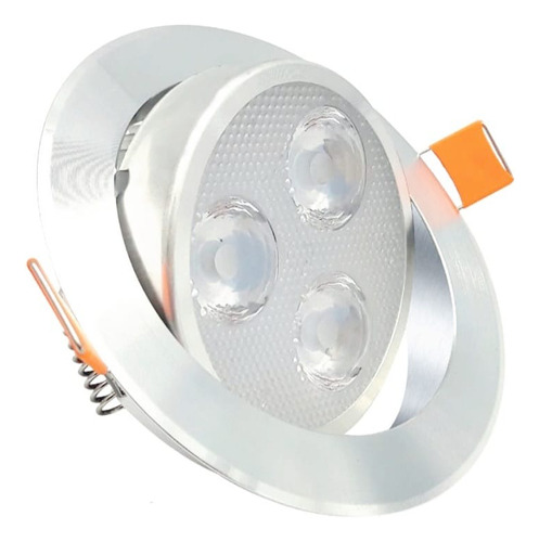 3pz Plafón Led Dirigible 3w=30watts Bote7cm Satín Luz Calida