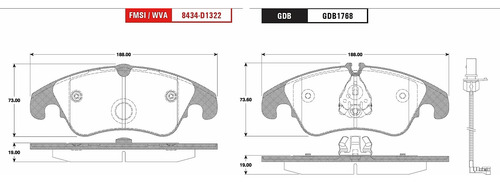 Balata Delantera Low Trw Audi S5 2010