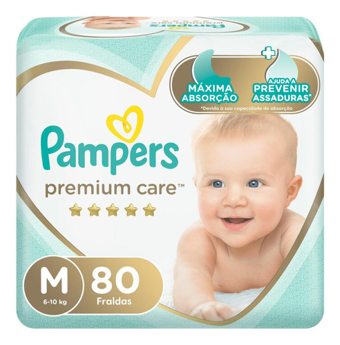 Fraldas Pampers Premium Care