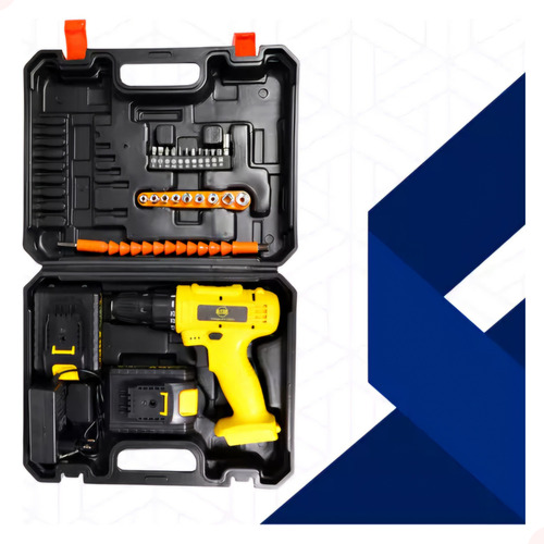 Furadeira Parafusadeira 36v Com 2 Baterias E Maleta Cor Amarelo Frequência 60hz 127/220v
