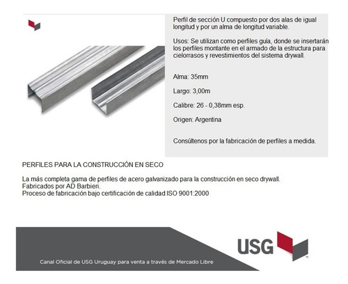 Solera 35 X 3,00 - Cal 26 - 0,38mm Esp