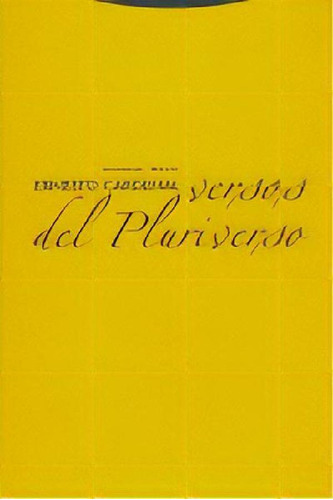 Libro - Versos Del Pluriverso, De Cardenal, Ernesto. Editor