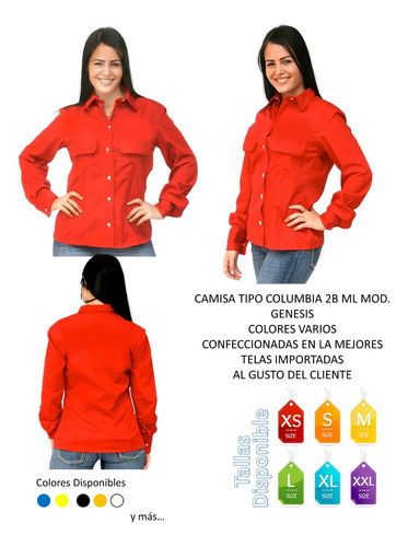 Camisa Ys Tipo Columbia Para Uniformes U Ocasiones Casuales