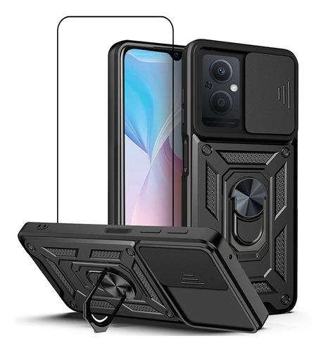 Funda Multifunción Para Oppo Reno 8z Con Película De Cristal
