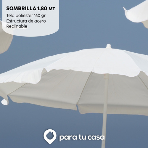 Sombrilla Parasol Jardin Playa Playera Camping 180 Cm