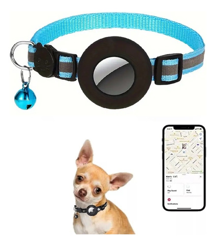 Collar Perros Pequeños Reflectante Con Porta Airtag Localiza