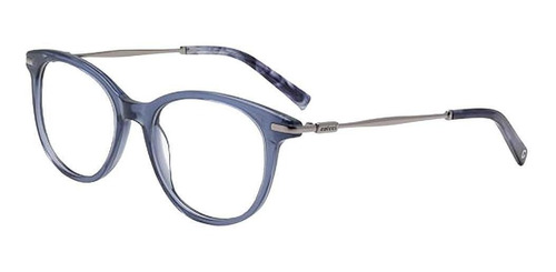 Óculos Armação Colcci C6090db450 Azul Haste Metal Cinza