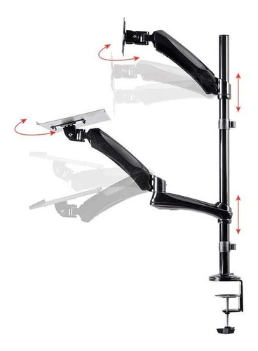 Soporte Articulado Monoprice Para Monitor Y Teclado