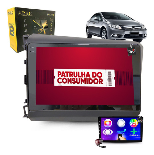 Multimidia Octacore + Módulo Hdtv 1080p Civic G9 Kit Pronto