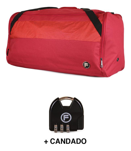 Bolso Eder L 144 Lts Rojo + Candado F