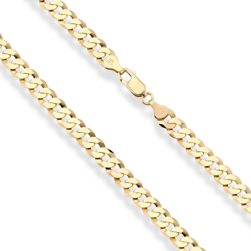Collar Cadena Eslabones Cubanos De Oro Macizo 18k Miabella Gold